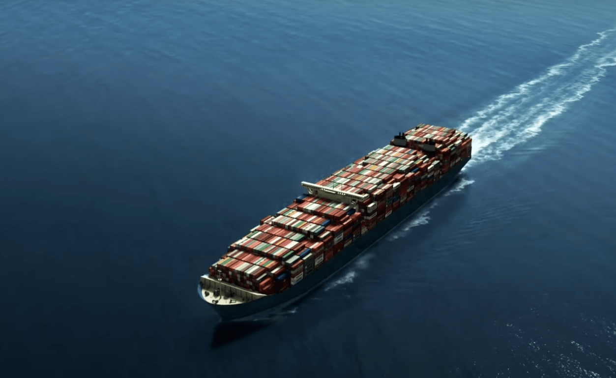 Grootste containerschip op koers naar Rotterdam