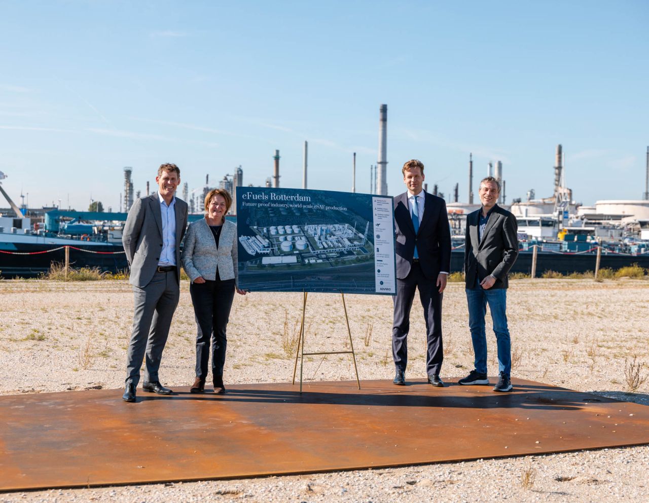 eFR bezoek bouwterrein eFuels Rotterdam